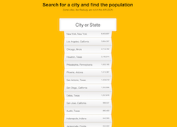Screen grab of javascript API project